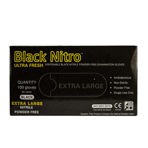 Disposable Black Nitrile Powder Free Gloves