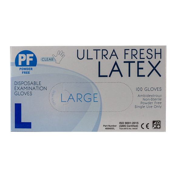 Ultra Fresh Latex Disposable Examination Gloves
