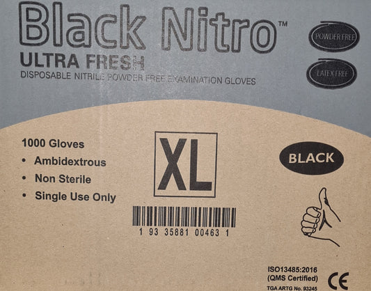 Disposable Black Nitrile Powder Free Gloves