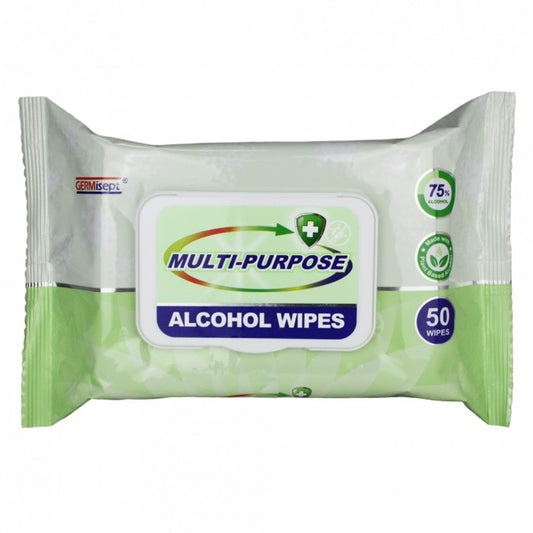 GERMISEPT Multi-Purpose Alcohol Wipes 50 Pack