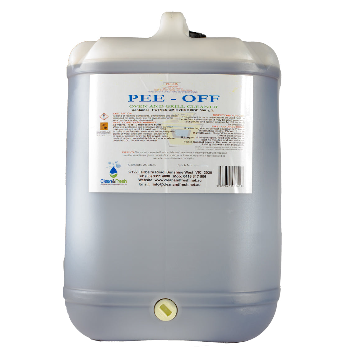 Pee Off - Oven and Grill Cleaner